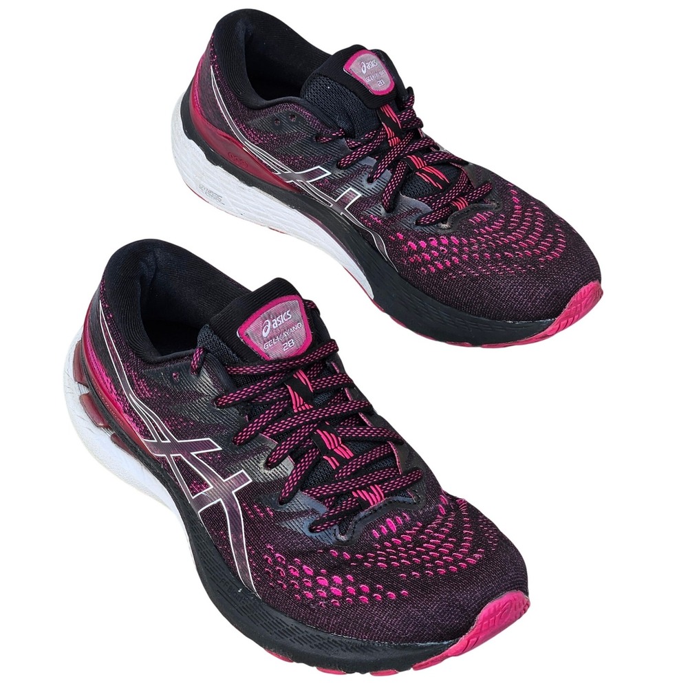 Asics Gel-Kayano‎ 28 Womens 8.5 Shoes Black Pink 1012B047 Stability Sneakers